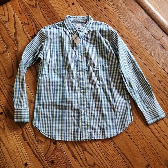 Boys GAP long sleeve plaid shirt - Picture 1 of 3